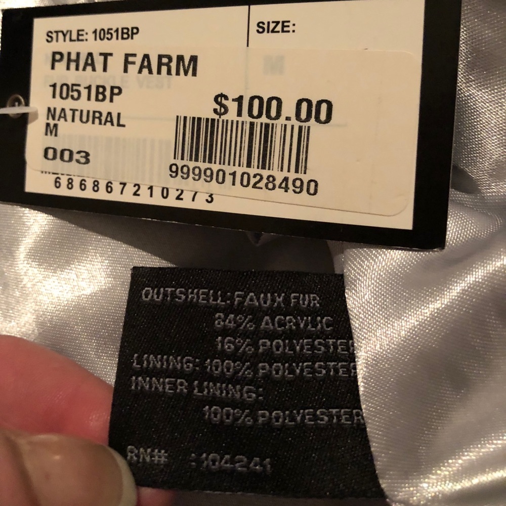 NWT BABY PHAT Faux Fur Ombré Vest - Picture 5 of 6